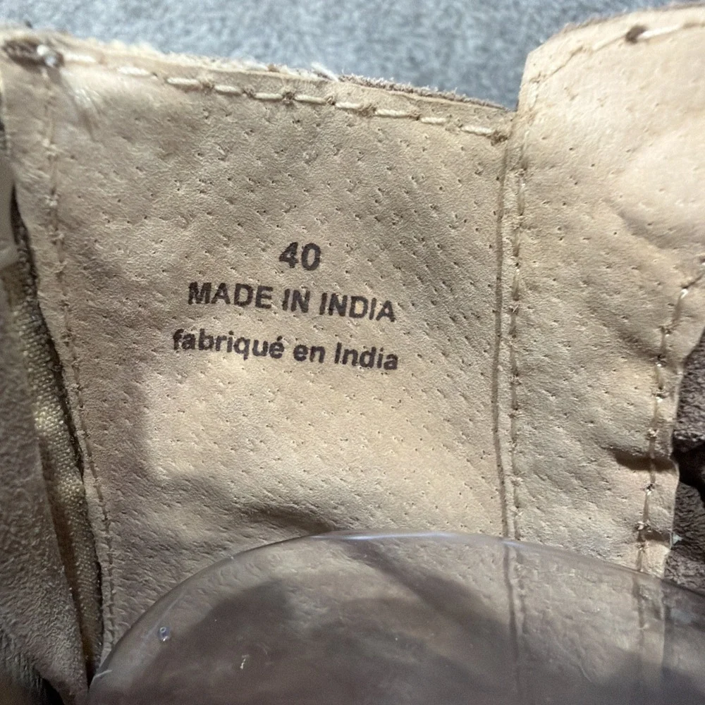 Free People Island Cruiser Woven Suede Sandals Boho Bootie Taupe EU 40 US 10